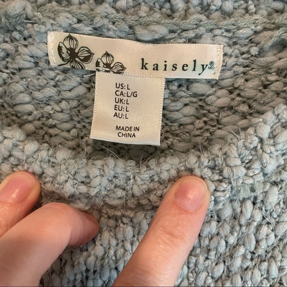 Kaisley Mint Popcorn Stitch Sweater - Picture 4 of 4